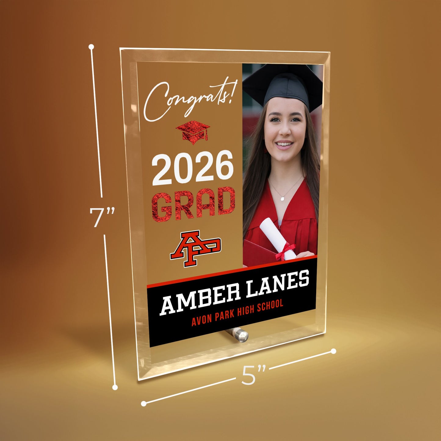 Avon Park High School Glass Plaque Design 4