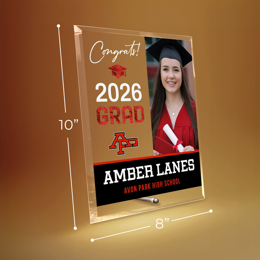 Avon Park High School Glass Plaque Design 4