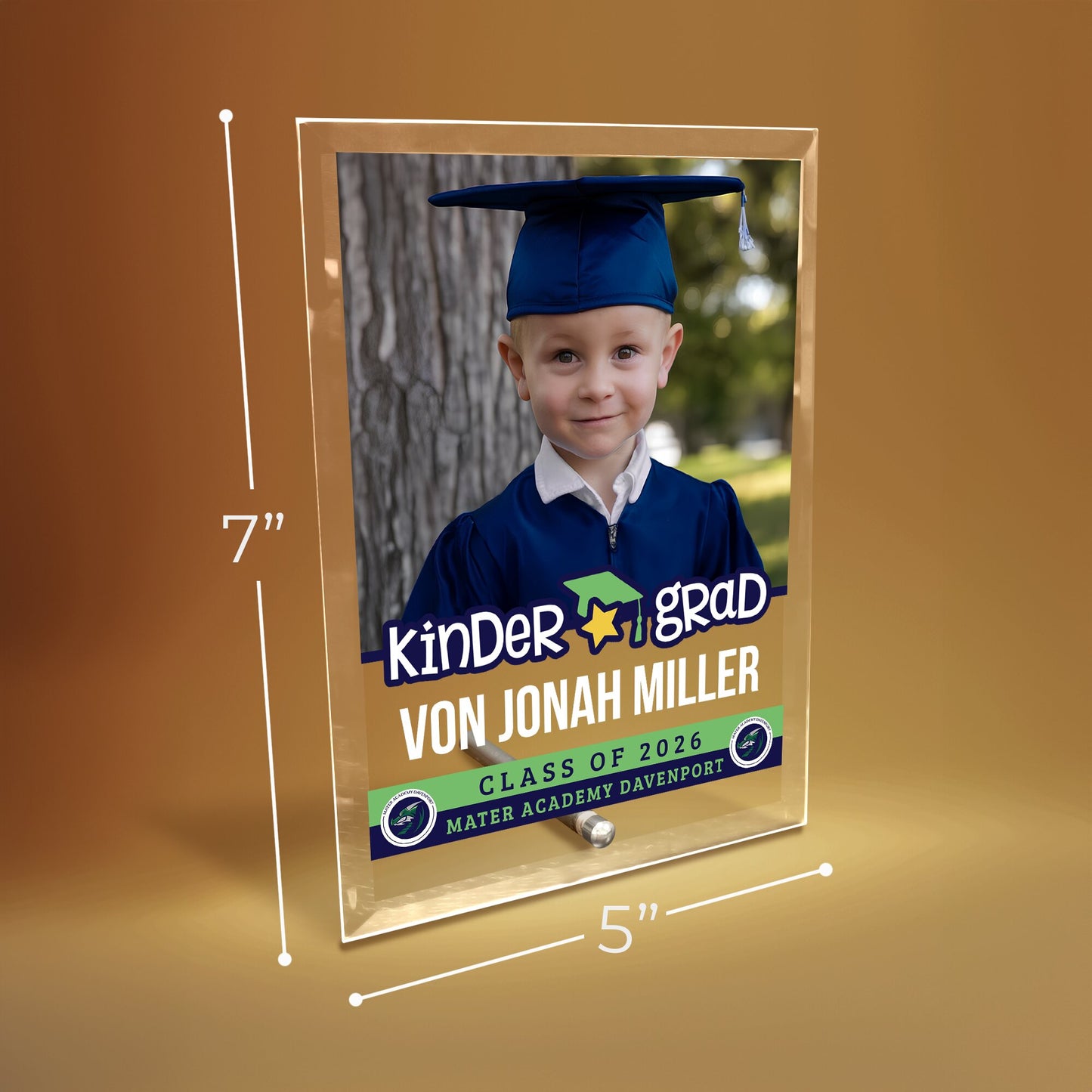 Mater Academy Davenport Kindergarten Glass Plaque Design 2