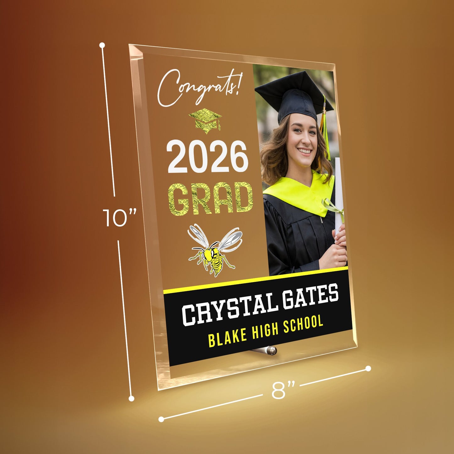 Blake High School Glass Plaque Design 4