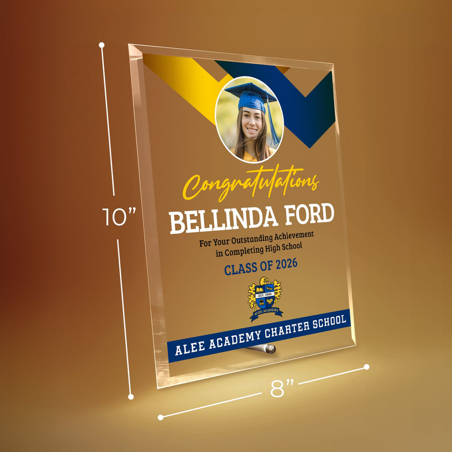 Alee Academy Charter School Glass Plaque Design 1