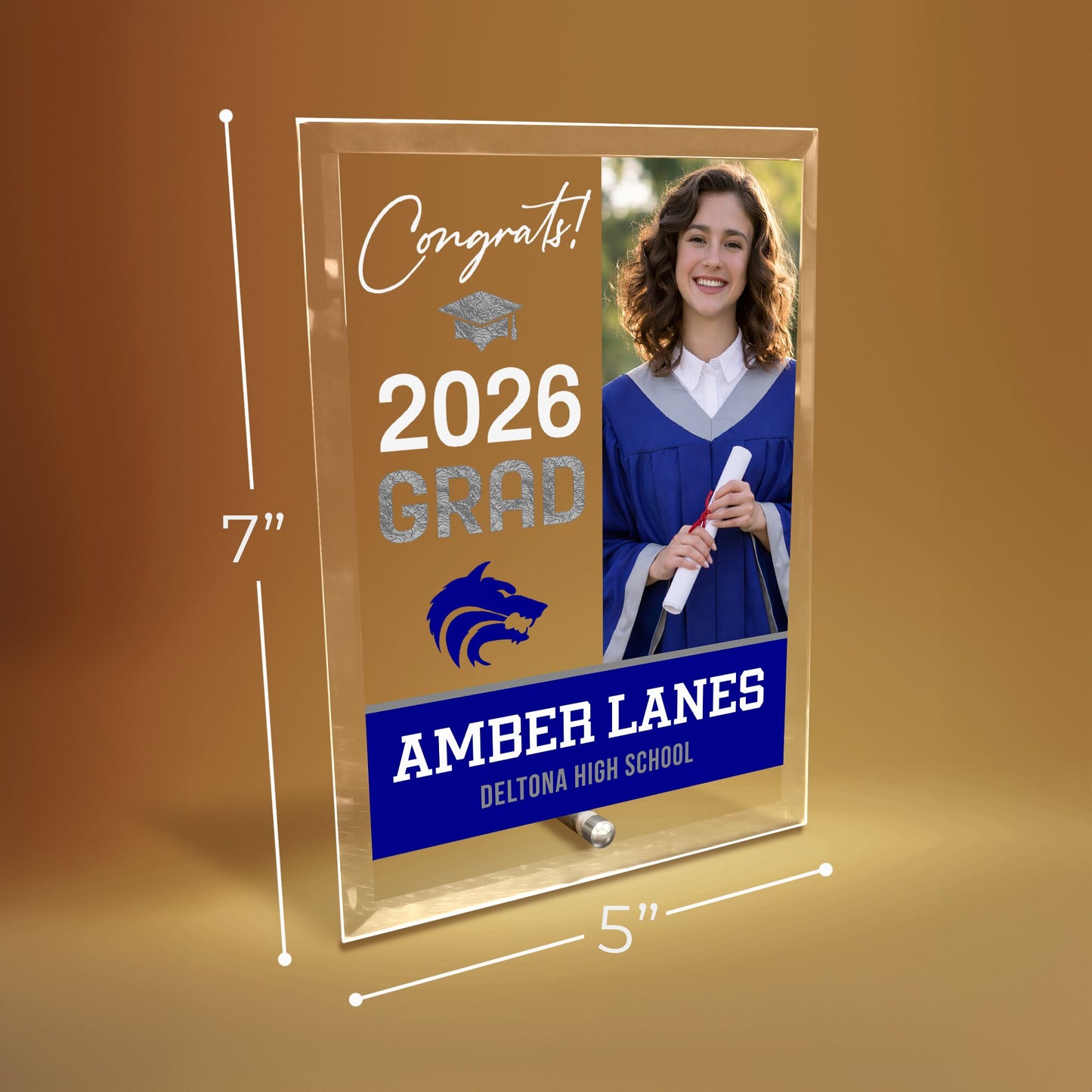 Deltona High School Glass Plaque Design 4