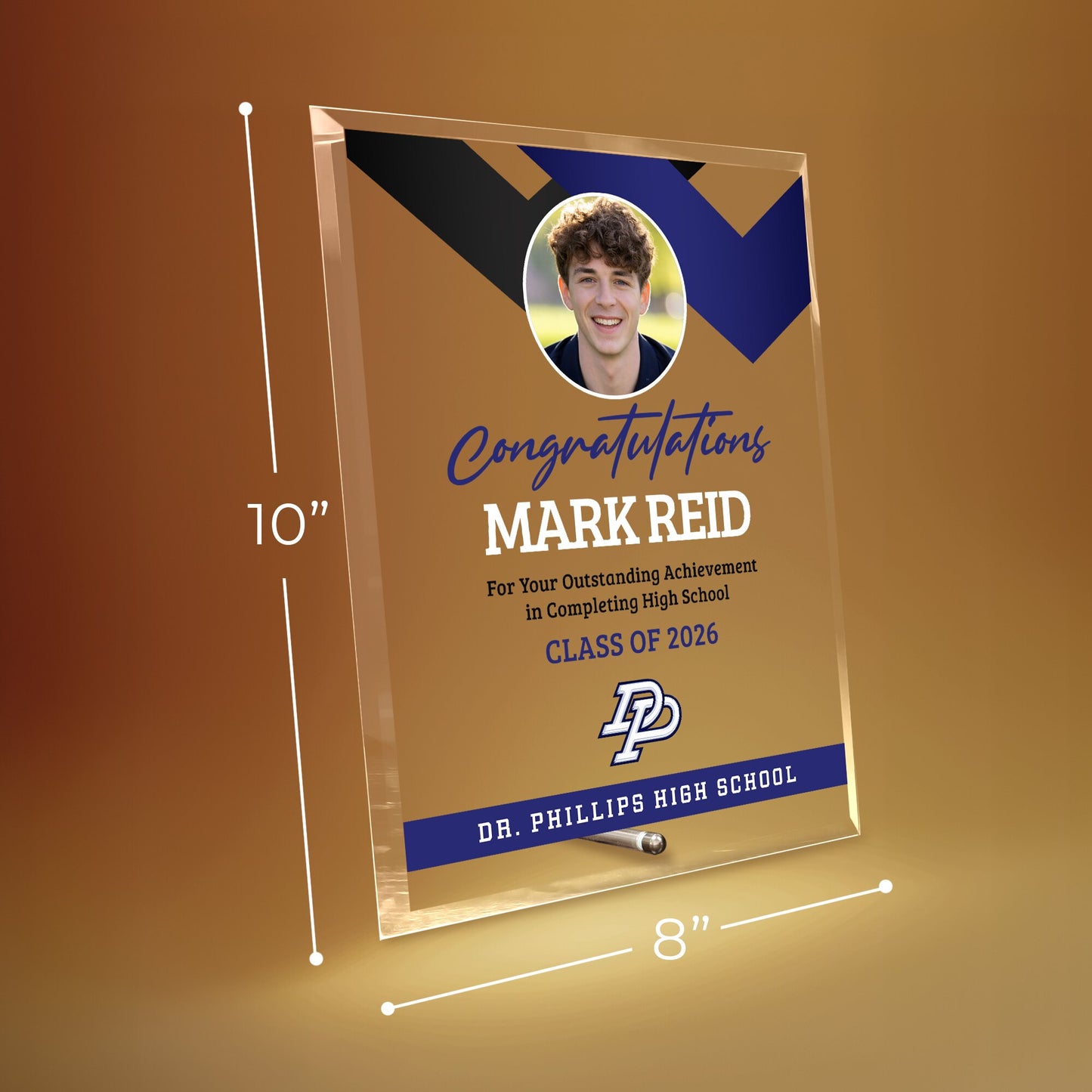 Dr. Phillips High School Glass Plaque Design 1