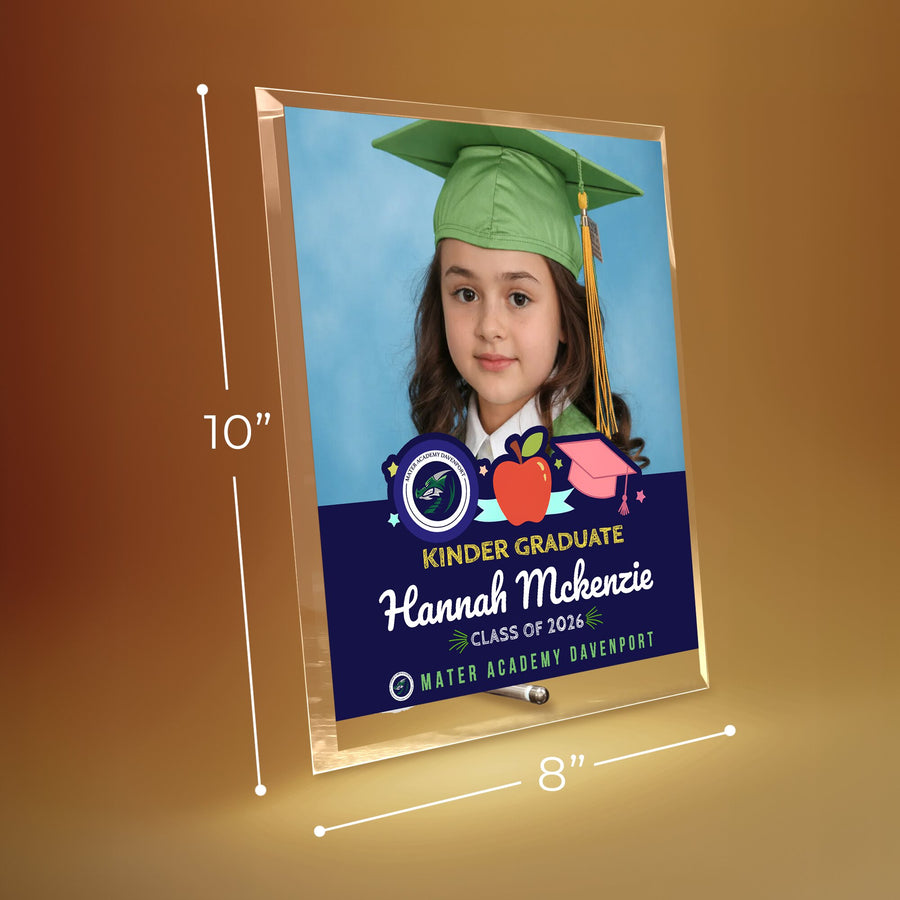 Mater Academy Davenport Kindergarten Glass Plaque Design 3