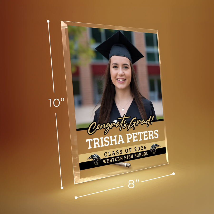 Western High School Glass Plaque Design 2