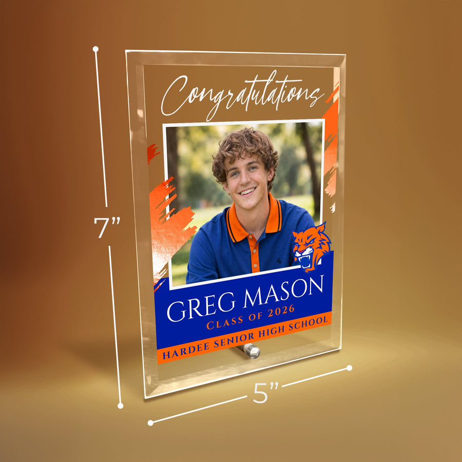 Hardee Senior High School Glass Plaque Design 5