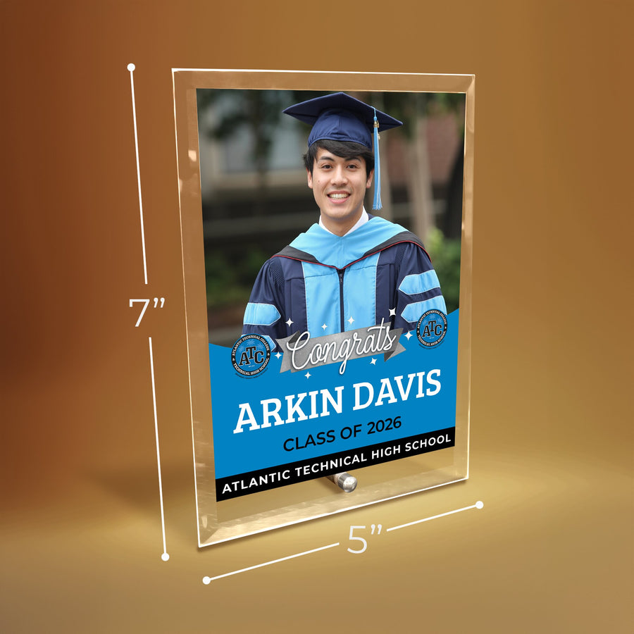 Atlantic Technical High School Glass Plaque Design 6