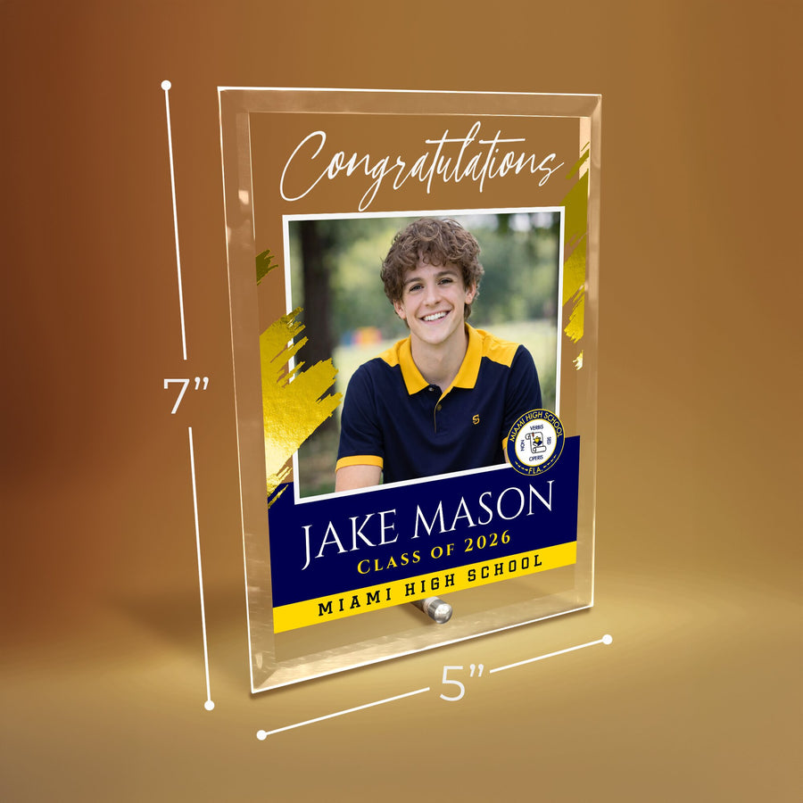 Miami High School Glass Plaque Design 5