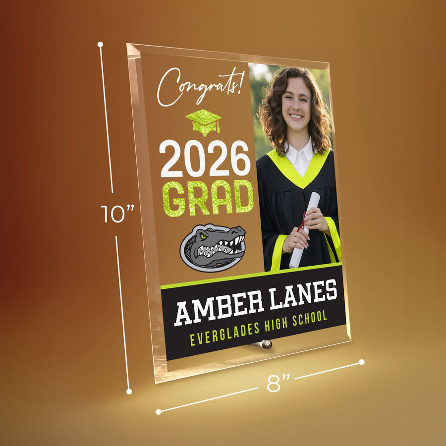 Everglades High School Glass Plaque Design 4