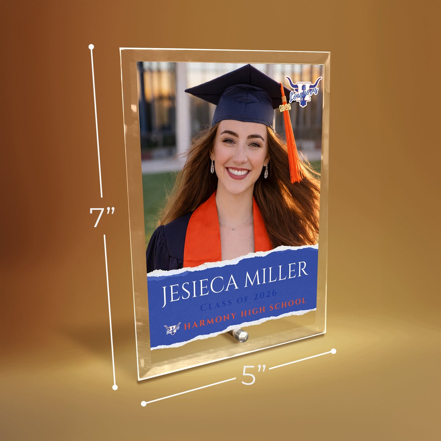 Harmony High School Glass Plaque Design 3