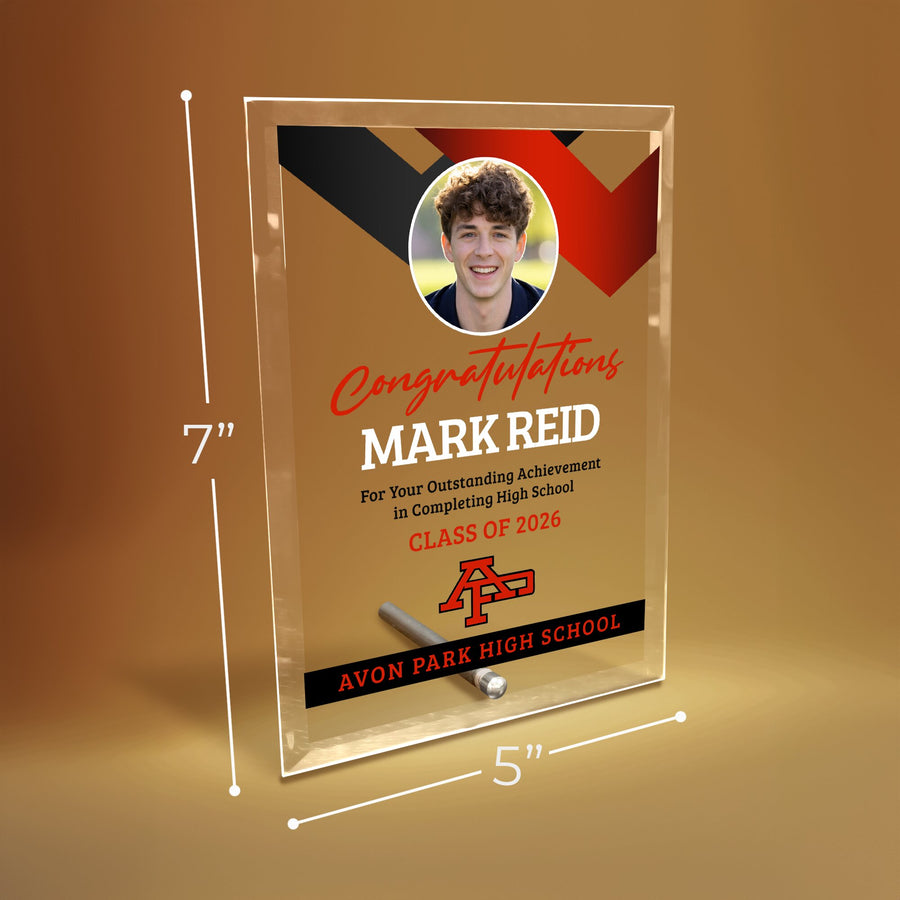 Avon Park High School Glass Plaque Design 1
