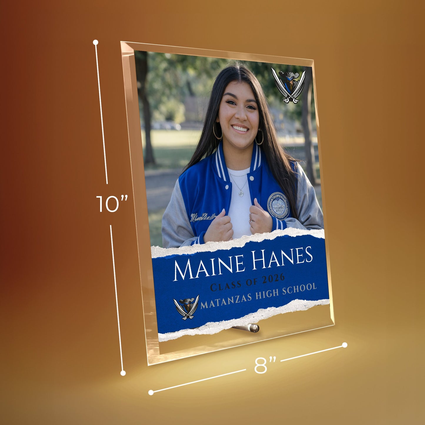 Matanzas High School Glass Plaque Design 3