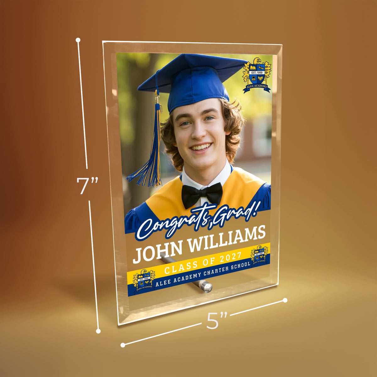 Alee Academy Charter School Glass Plaque Design 2