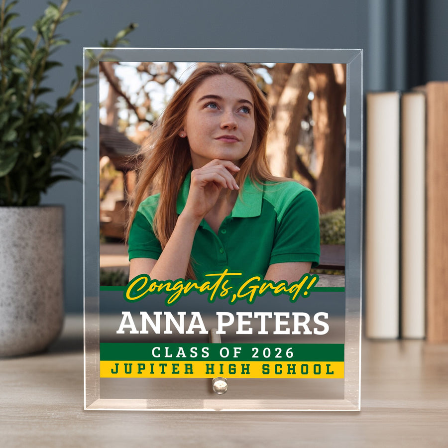 Jupiter High School Glass Plaque Design 2