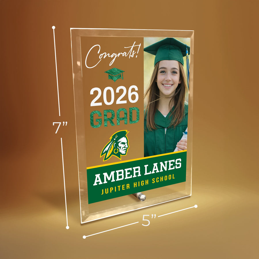 Jupiter High School Glass Plaque Design 4