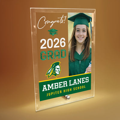 Jupiter High School Glass Plaque Design 4