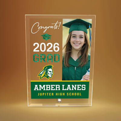 Jupiter High School Glass Plaque Design 4