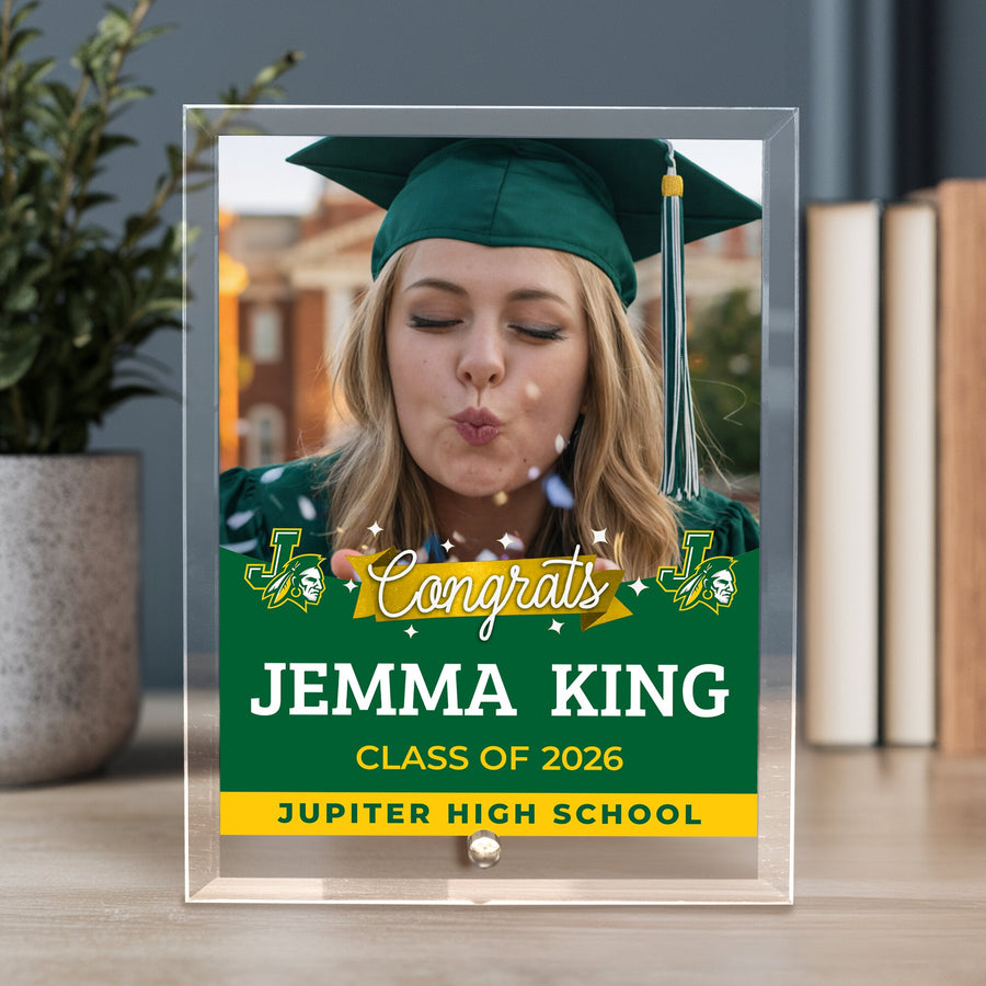 Jupiter High School Glass Plaque Design 6