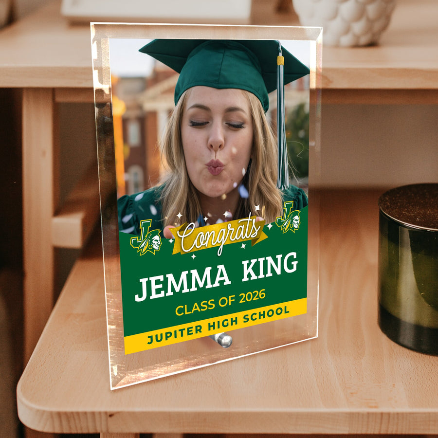 Jupiter High School Glass Plaque Design 6