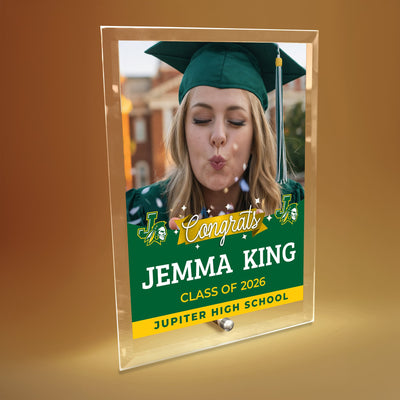Jupiter High School Glass Plaque Design 6