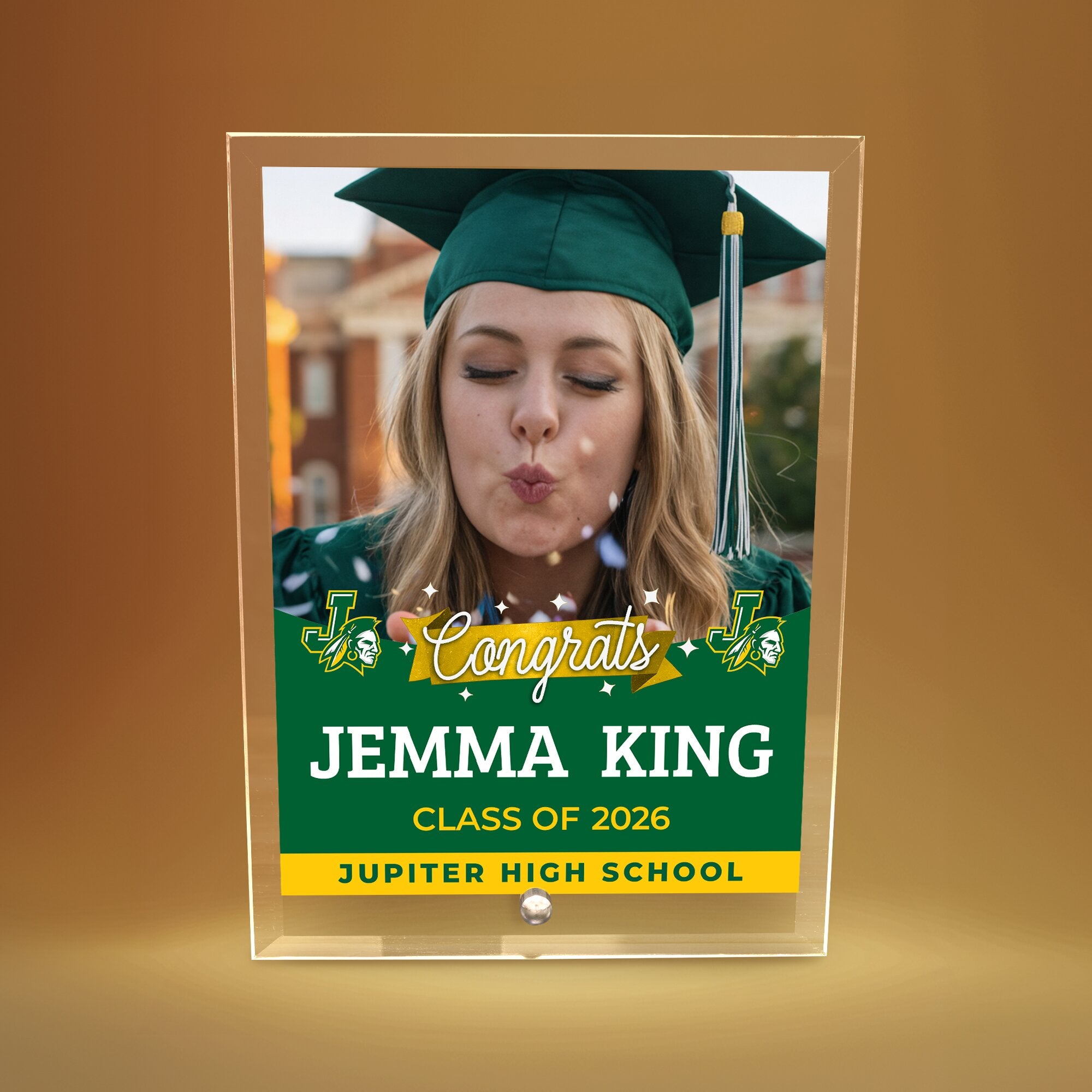 Jupiter High School Glass Plaque Design 6 – Yard Sign Wizards