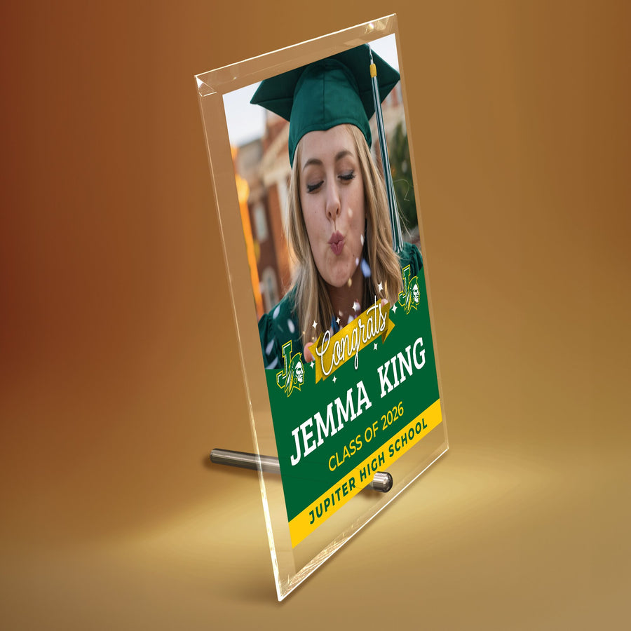 Jupiter High School Glass Plaque Design 6