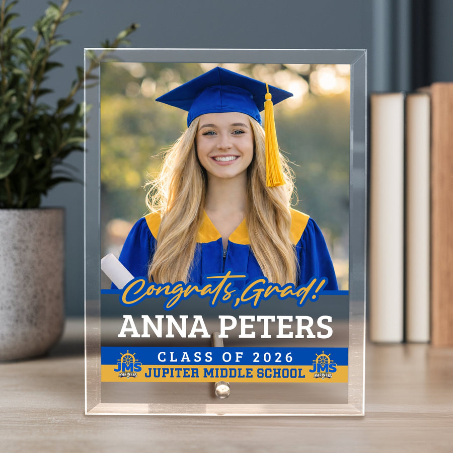 Jupiter Middle School Glass Plaque Design 2