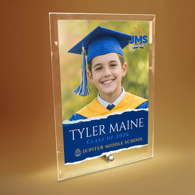 Jupiter Middle School Glass Plaque Design 3