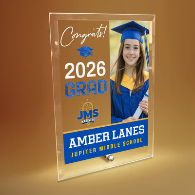 Jupiter Middle School Glass Plaque Design 4