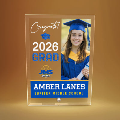 Jupiter Middle School Glass Plaque Design 4