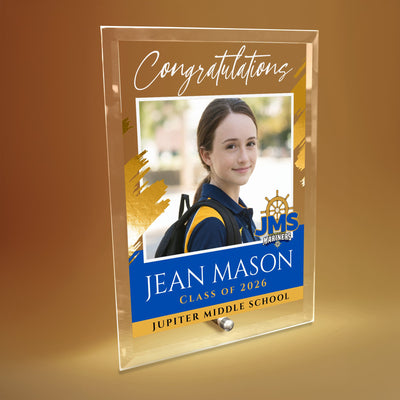 Jupiter Middle School Glass Plaque Design 5