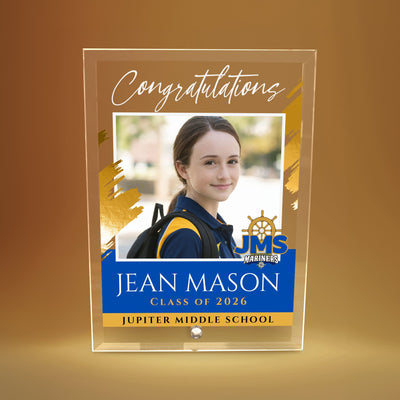 Jupiter Middle School Glass Plaque Design 5