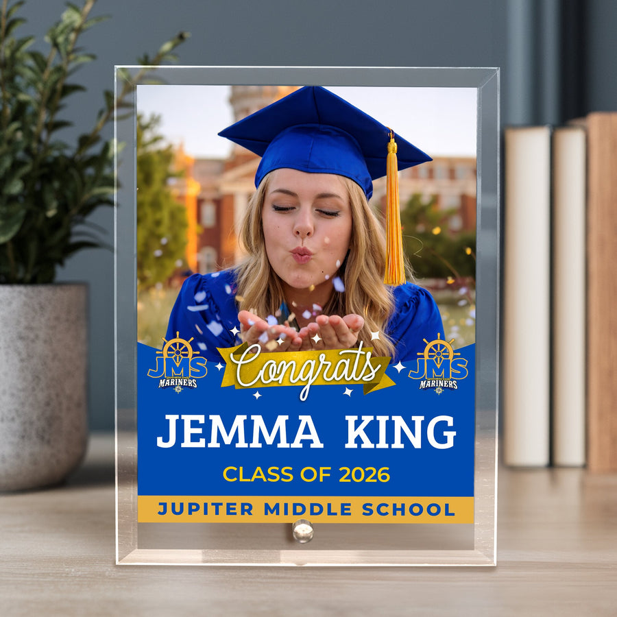 Jupiter Middle School Glass Plaque Design 6