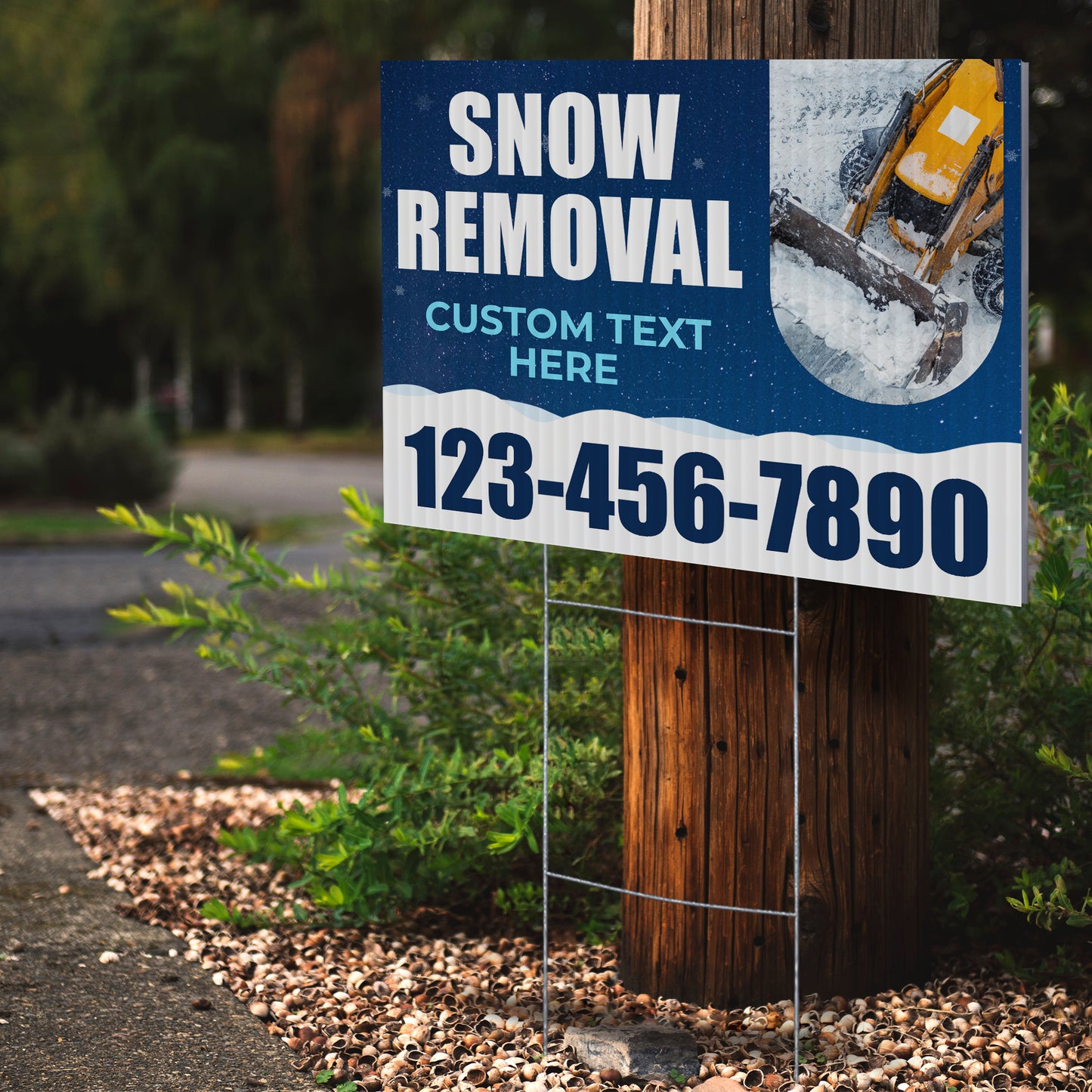 Snow Removal Yard Sign Design 4