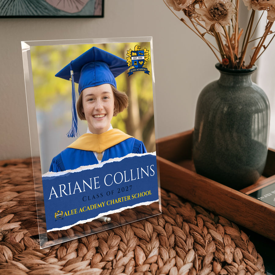 Alee Academy Charter School Glass Plaque Design 3