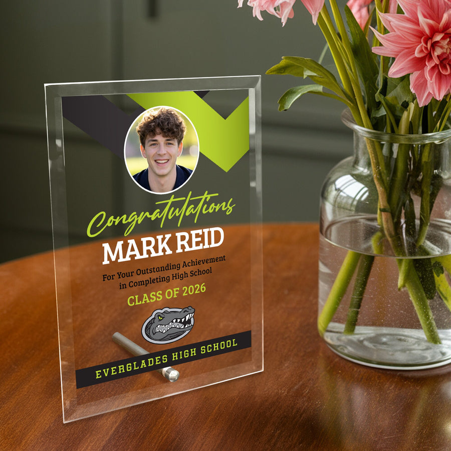 Everglades High School Glass Plaque Design 1