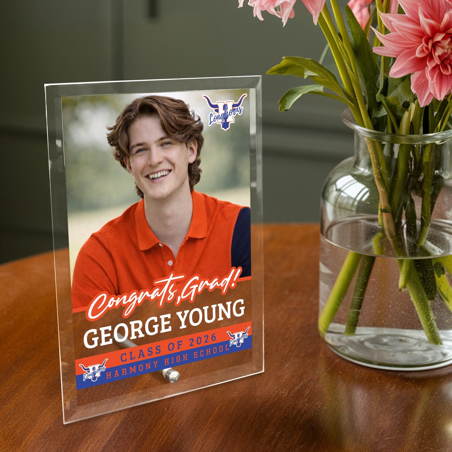 Harmony High School Glass Plaque Design 2