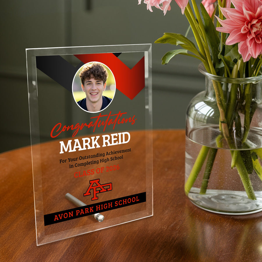 Avon Park High School Glass Plaque Design 1
