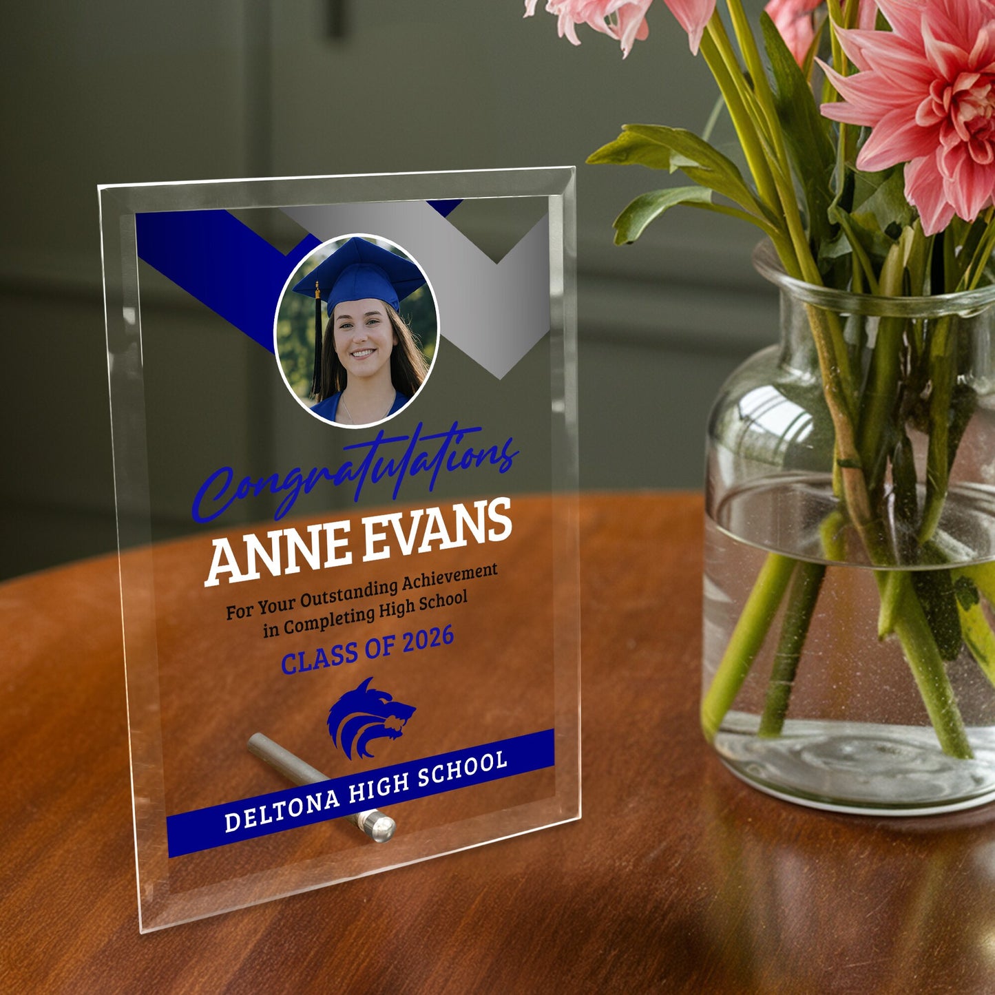 Deltona High School Glass Plaque Design 1