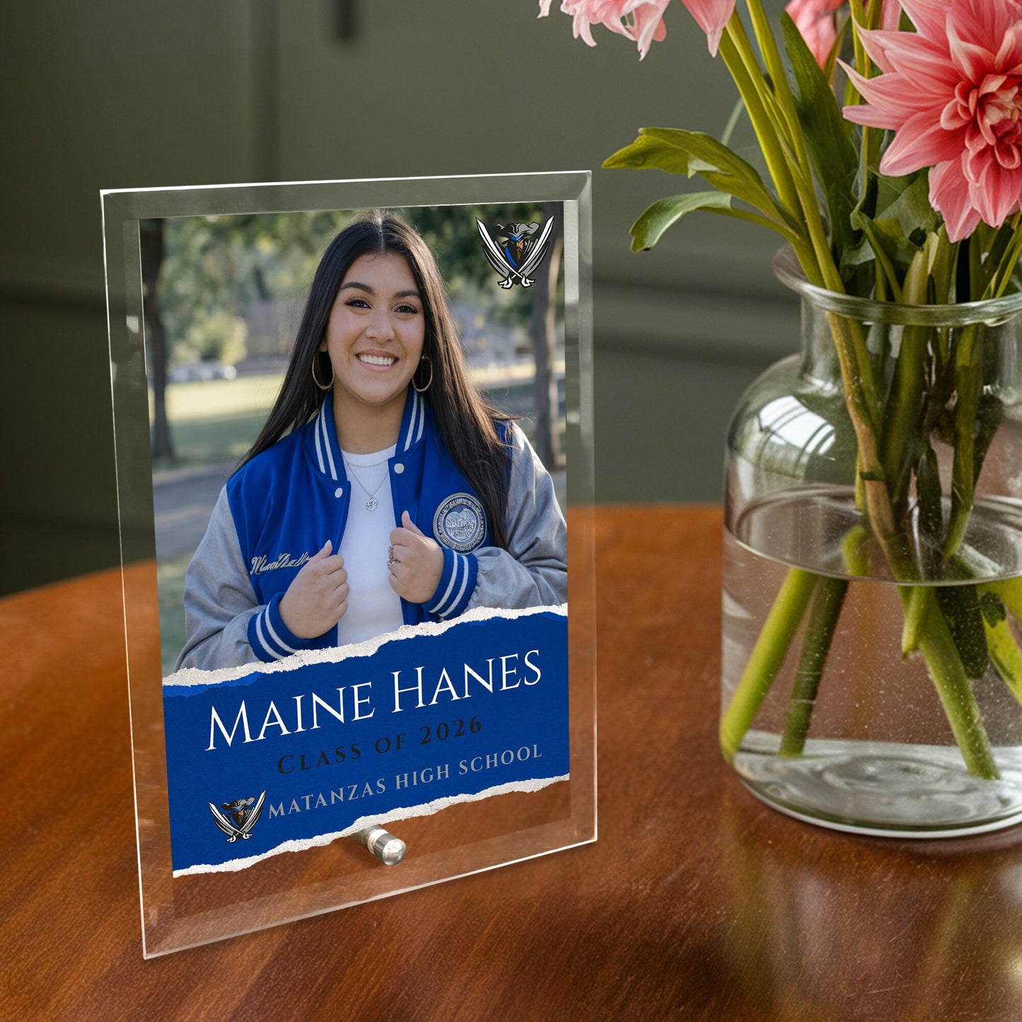 Matanzas High School Glass Plaque Design 3