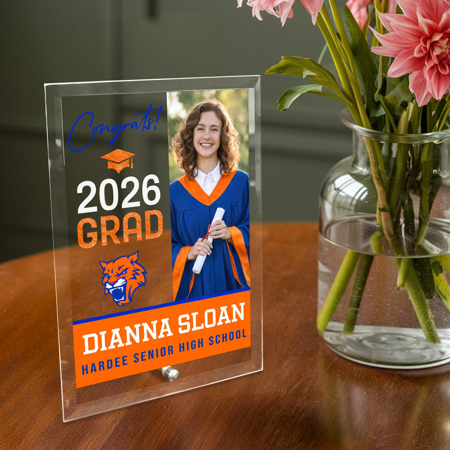 Hardee Senior High School Glass Plaque Design 4