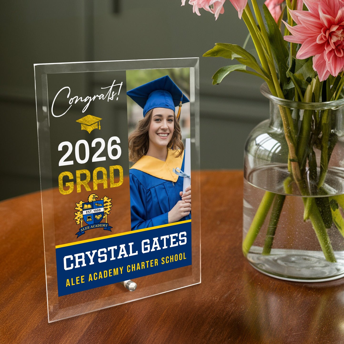 Alee Academy Charter School Glass Plaque Design 4