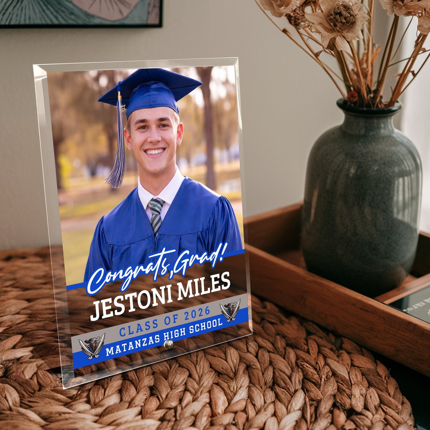 Matanzas High School Glass Plaque Design 2