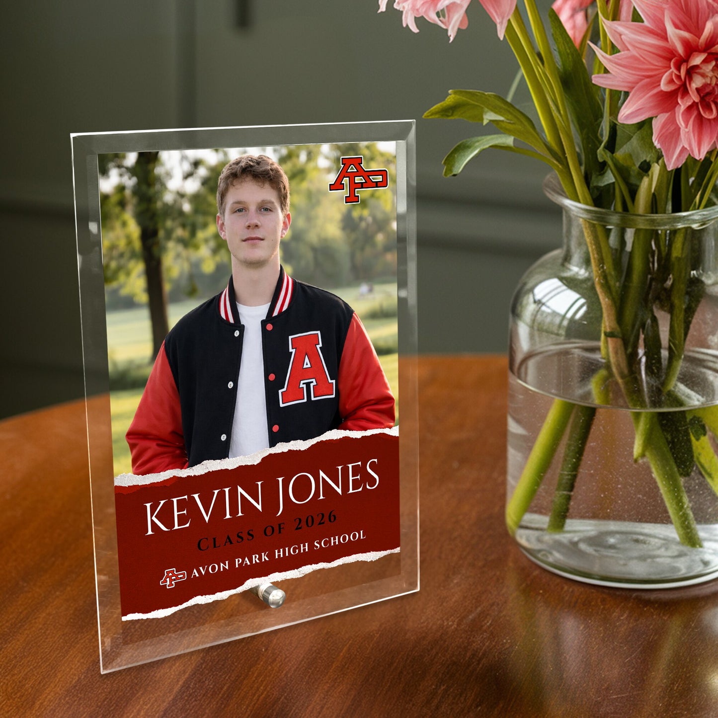 Avon Park High School Glass Plaque Design 3