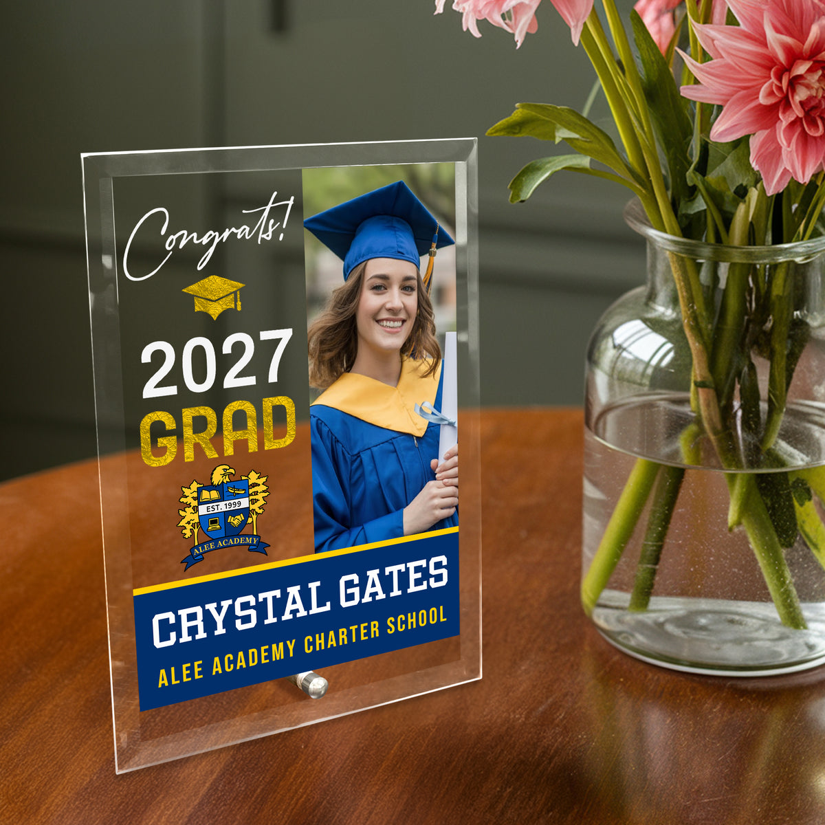 Alee Academy Charter School Glass Plaque Design 4