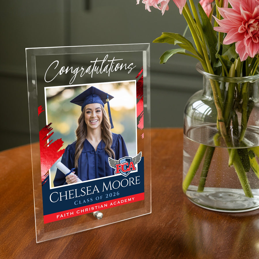 Faith Christian Academy Glass Plaque Design 5