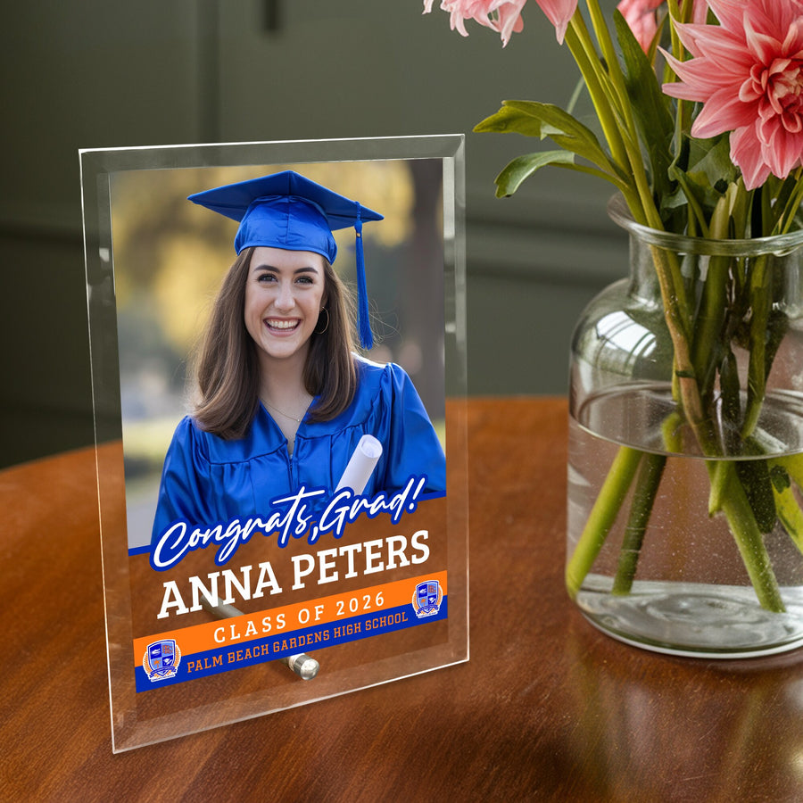 Palm Beach Gardens High School Glass Plaque Design 2