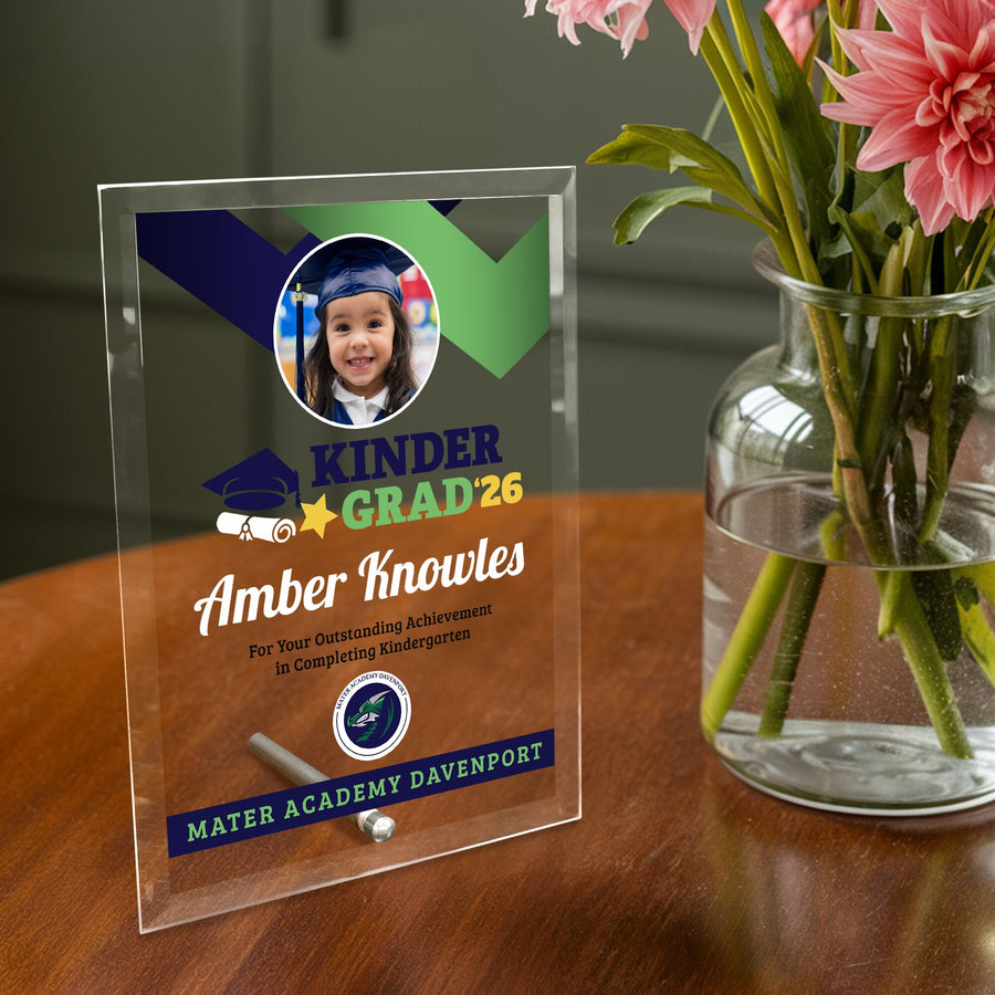 Mater Academy Davenport Kindergarten Glass Plaque Design 1