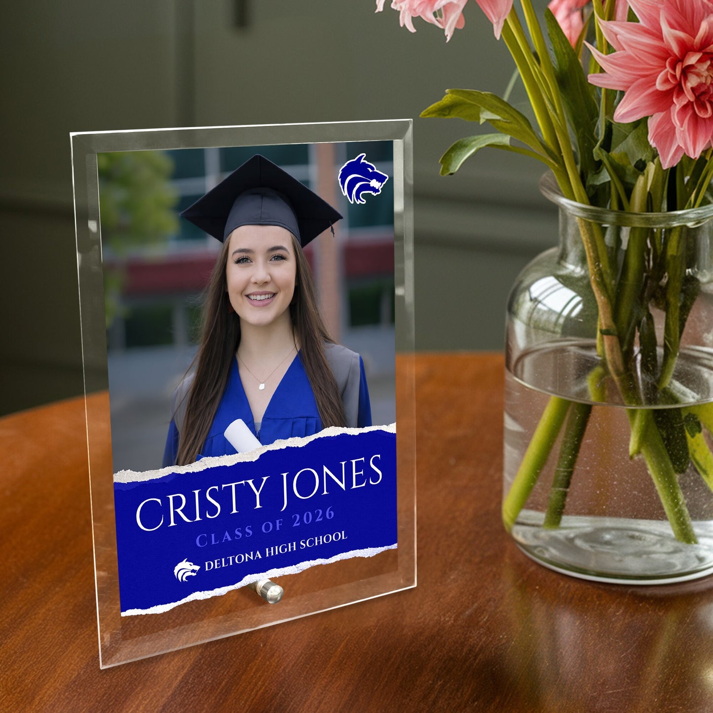 Deltona High School Glass Plaque Design 3