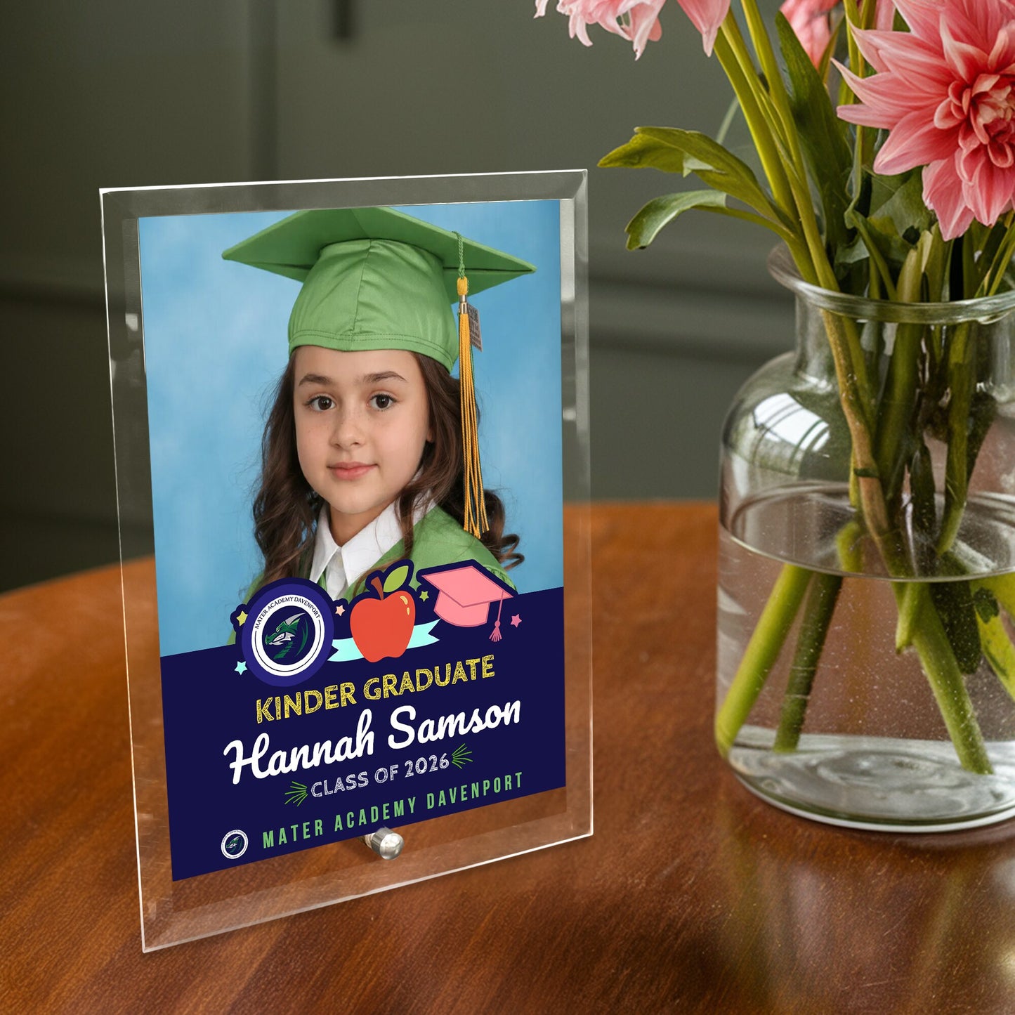 Mater Academy Davenport Kindergarten Glass Plaque Design 3